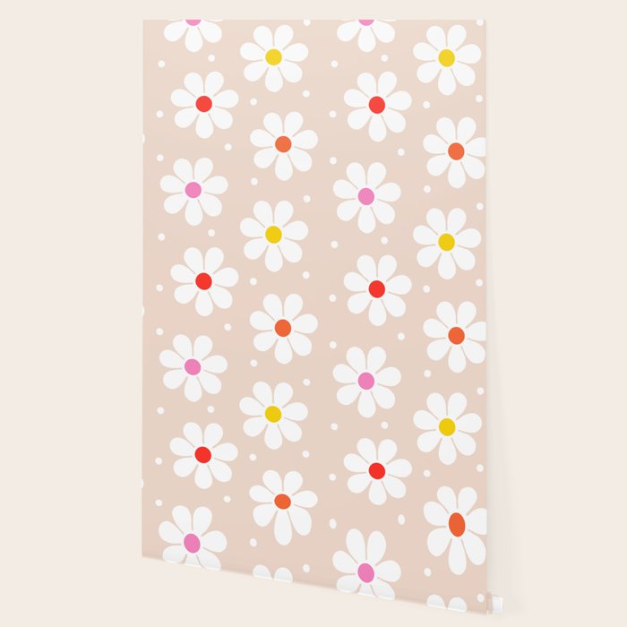 Seventies Daisies Pattern Wallpaper Gallery Image 2