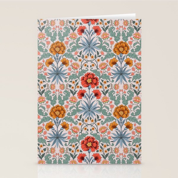  Victorian Botanicals - Carnation in Red and Blue Stationery Card Gallery Image 2