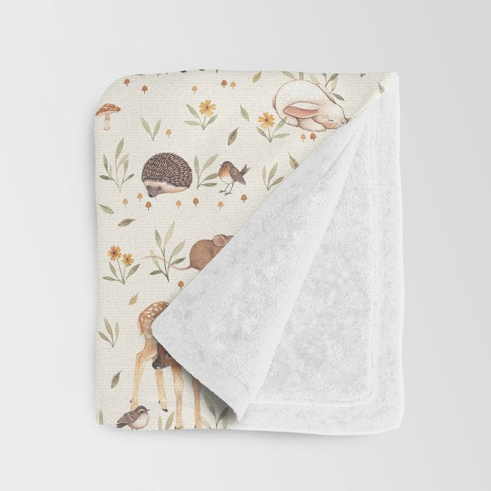 Woodland Critters  Throw Blanket Gallery Image 3