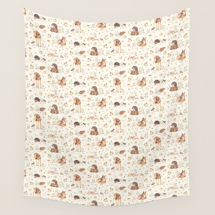 Woodland Critters  Wall Tapestry Gallery Image 1