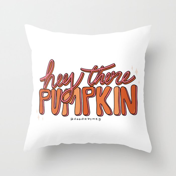 Hey There Pumpkin Throw Pillow Gallery Image 1