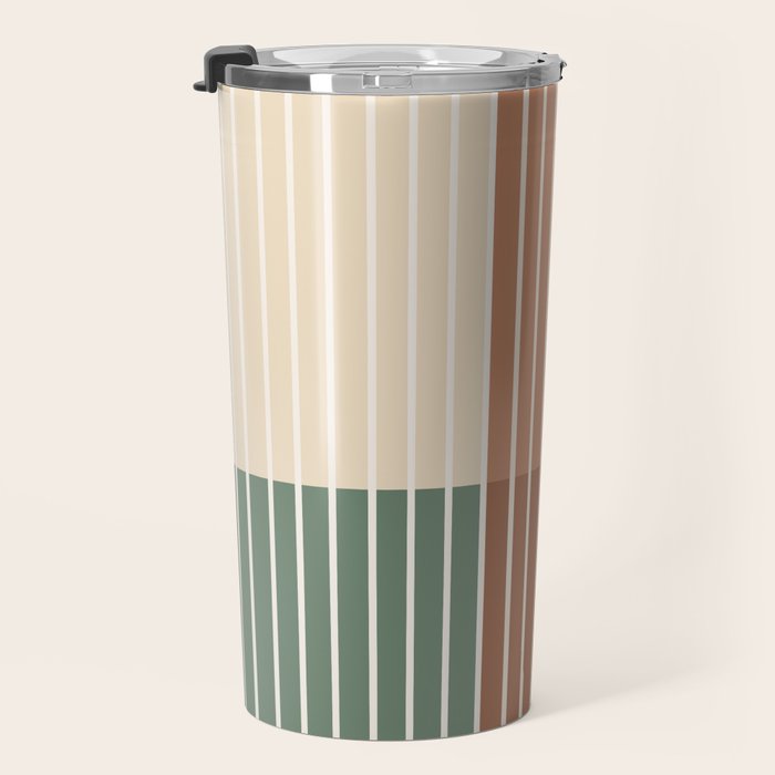 Color Block Line Abstract XXVII Travel Mug Gallery Image 3