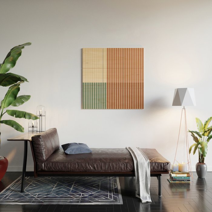 Color Block Line Abstract XXVII Wood Wall Art Gallery Image 2