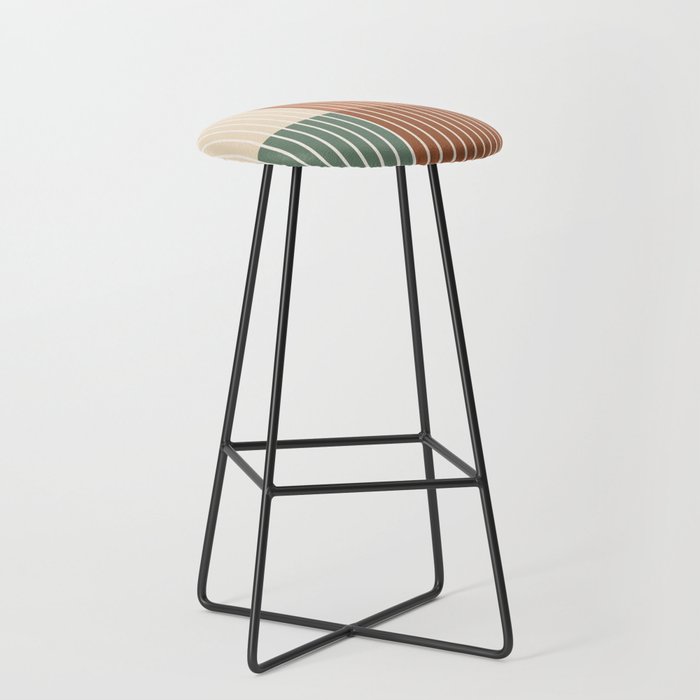Color Block Line Abstract XXVII Stool Gallery Image 1