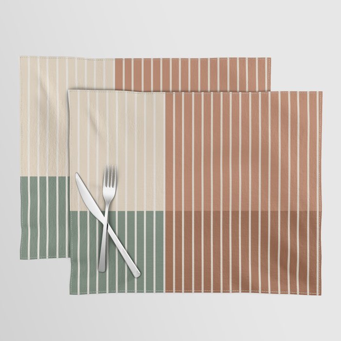 Color Block Line Abstract XXVII Placemat Gallery Image 1