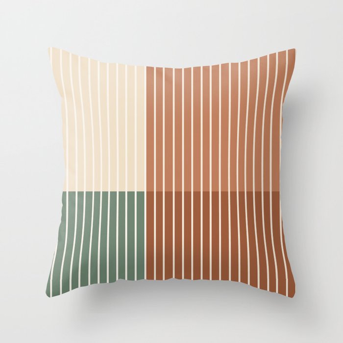 Color Block Line Abstract XXVII Throw Pillow Gallery Image 6
