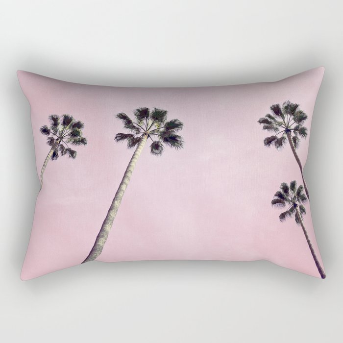 Pink Palms Rectangular Pillow Gallery Image 1