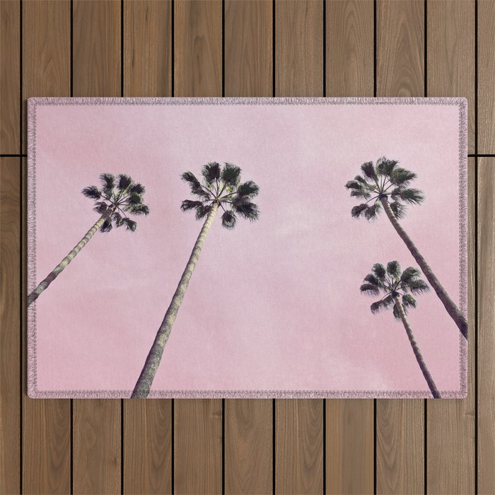 Pink Palms Outdoor Rug Gallery Image 1