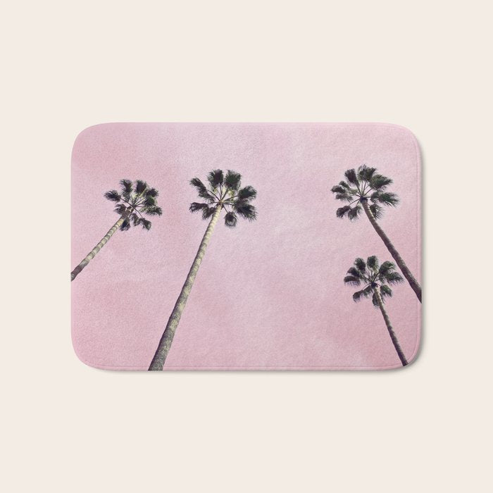 Pink Palms Bath Mat Gallery Image 1