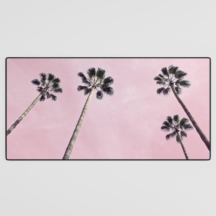 Pink Palms Desk Mat Gallery Image 3