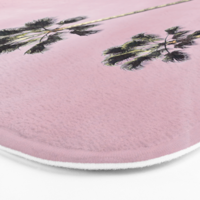 Pink Palms Bath Mat Gallery Image 3