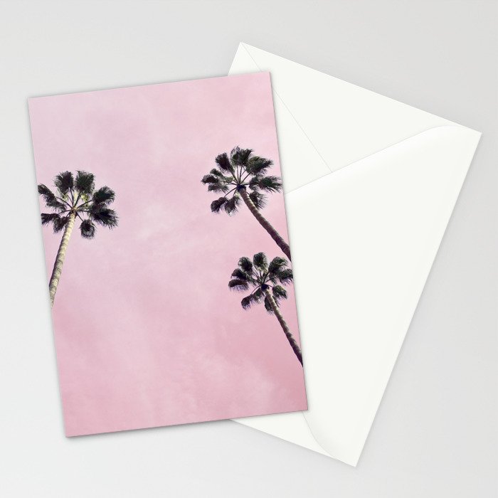 Pink Palms Stationery Card Gallery Image 2