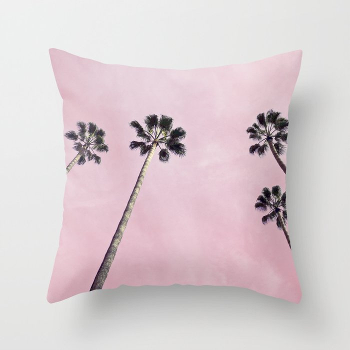 Pink Palms Throw Pillow Gallery Image 6