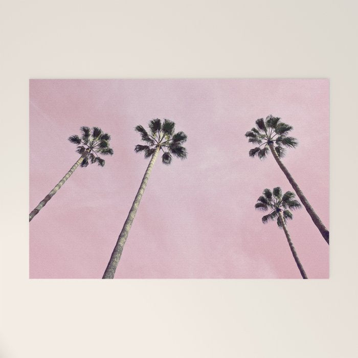 Pink Palms Welcome Mat Gallery Image 1