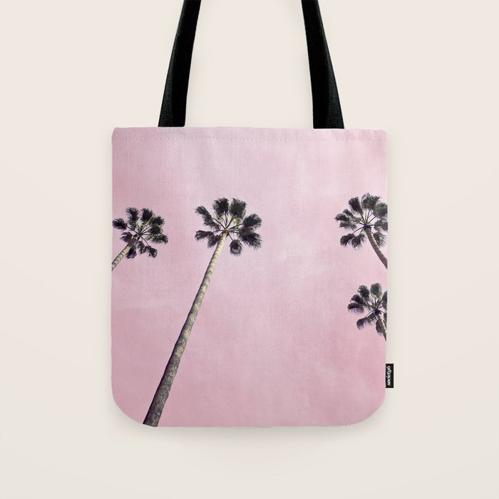 Pink Palms Tote Bag Gallery Image 1