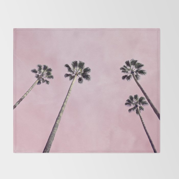Pink Palms Throw Blanket Gallery Image 2