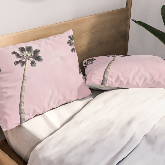 Pink Palms Pillow Sham Gallery Image 2
