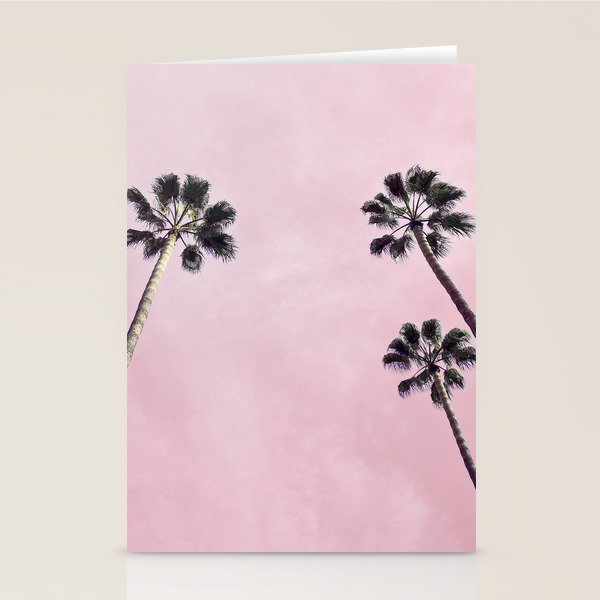 Pink Palms Stationery Card Gallery Image 2