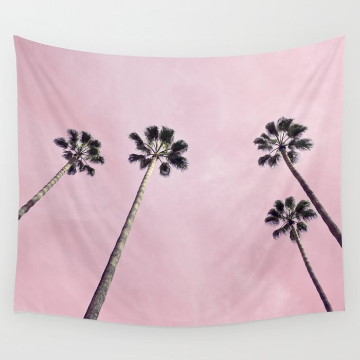 Pink Palms Wall Tapestry Gallery Image 4