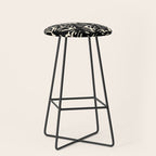 Tropical monstera plant leaf art pattern Stool Gallery Image 1