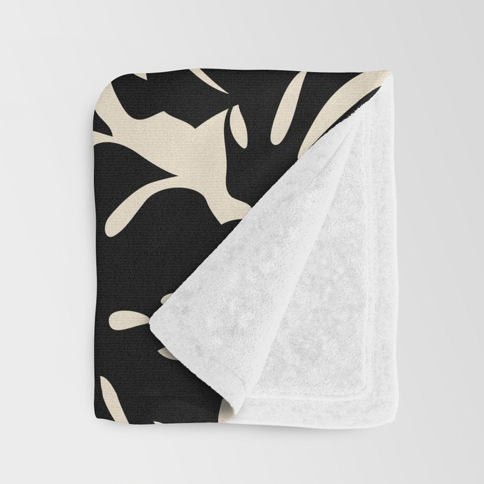 Tropical monstera plant leaf art pattern Throw Blanket Gallery Image 3