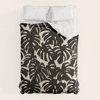 Tropical monstera plant leaf art pattern Duvet Cover Gallery Image 6