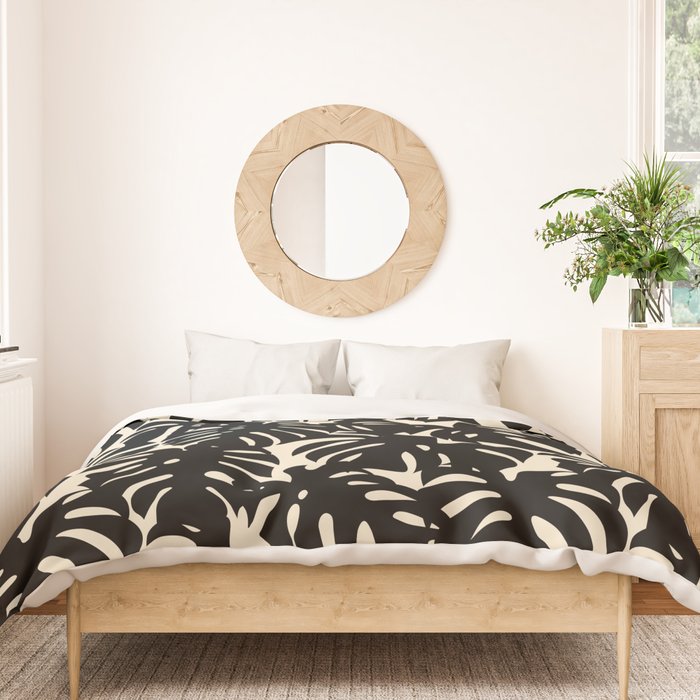 Tropical monstera plant leaf art pattern Duvet Cover Gallery Image 3