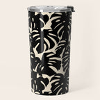 Tropical monstera plant leaf art pattern Travel Mug Gallery Image 2