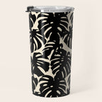 Tropical monstera plant leaf art pattern Travel Mug Gallery Image 3