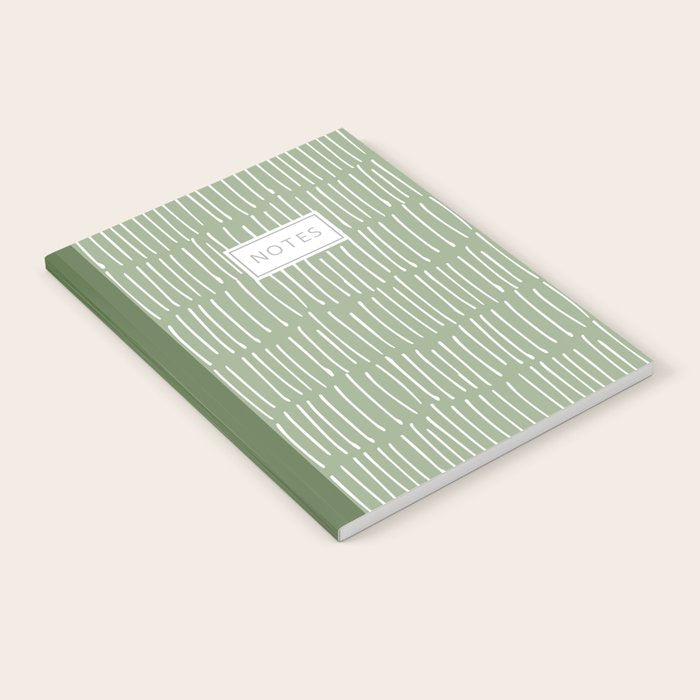 Boho Wall Art, Colour Prints, Sage Green, Line Art Notebook Gallery Image 2