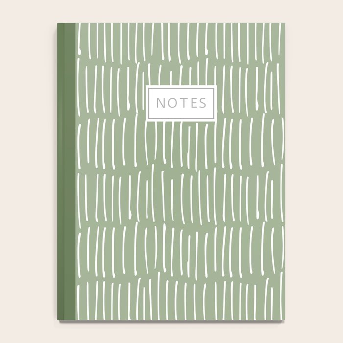 Boho Wall Art, Colour Prints, Sage Green, Line Art Notebook Gallery Image 4