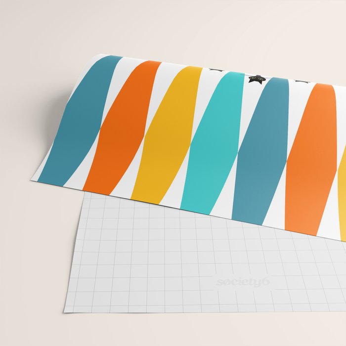 MidCentury Modern Art 10 Jester Cats Wrapping Paper Gallery Image 2