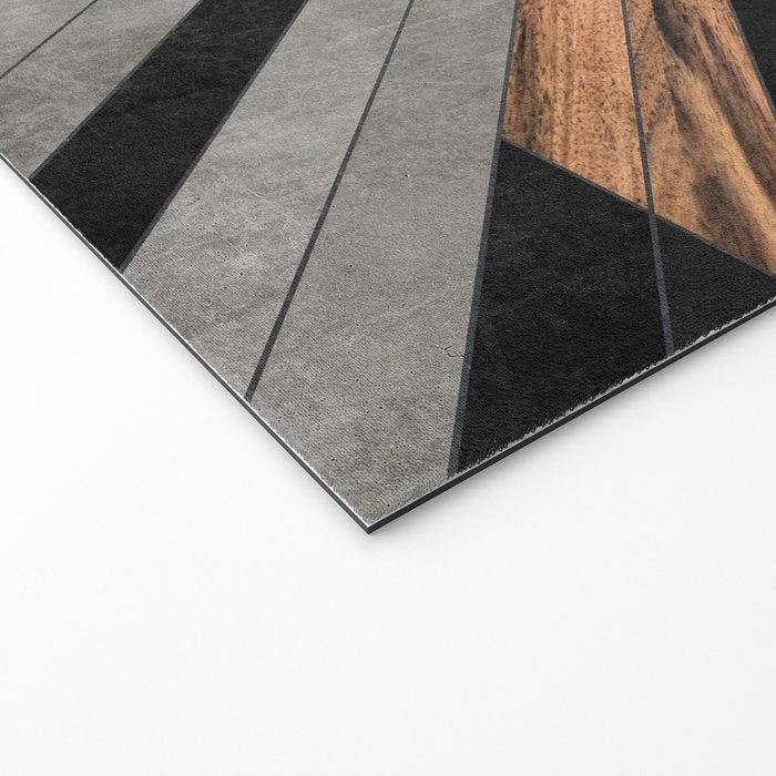Urban Tribal Pattern No.2 - Concrete and Wood Welcome Mat Gallery Image 2