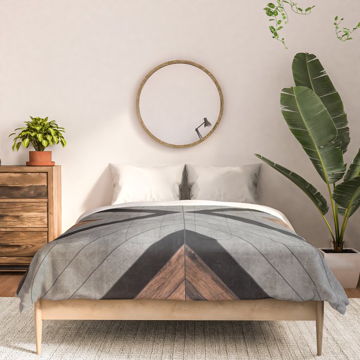 Urban Tribal Pattern No.2 - Concrete and Wood Comforter Gallery Image 3
