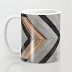 Urban Tribal Pattern No.2 - Concrete and Wood Coffee Mug Gallery Image 3
