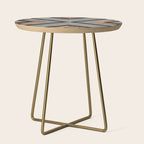 Urban Tribal Pattern No.2 - Concrete and Wood Side Table Gallery Image 1