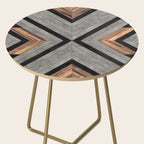 Urban Tribal Pattern No.2 - Concrete and Wood Side Table Gallery Image 2
