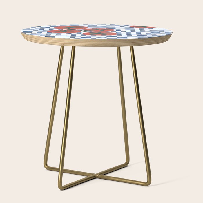 Tomatoes Checkered Grid Side Table Gallery Image 1