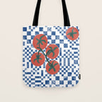Tomatoes Checkered Grid Tote Bag Gallery Image 1