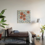 Tomatoes Checkered Grid Wood Wall Art Gallery Image 2