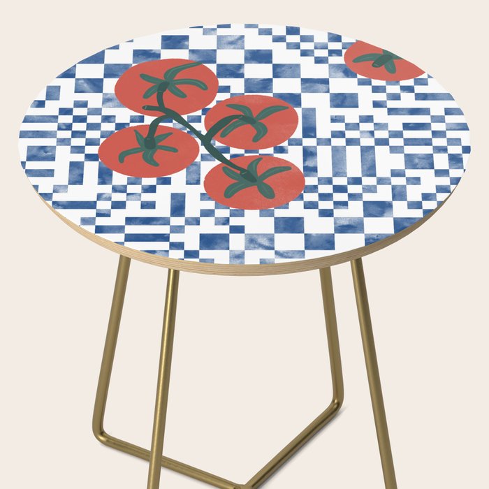 Tomatoes Checkered Grid Side Table Gallery Image 2