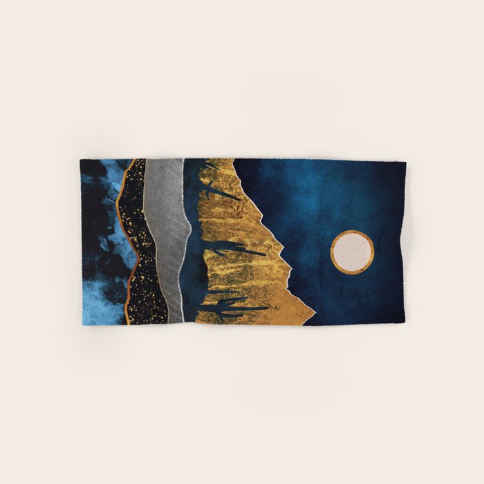 Midnight Desert Moon Bath Towel Gallery Image 1