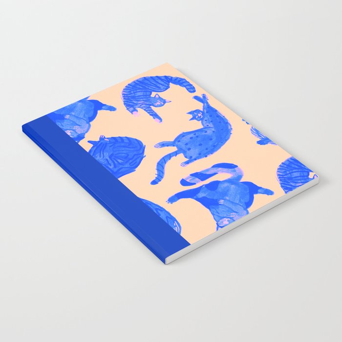 Sleepy Cozy Kitty Cats in Blue & Pink Notebook Gallery Image 2