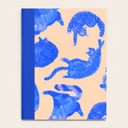 Sleepy Cozy Kitty Cats in Blue & Pink Notebook Gallery Image 4