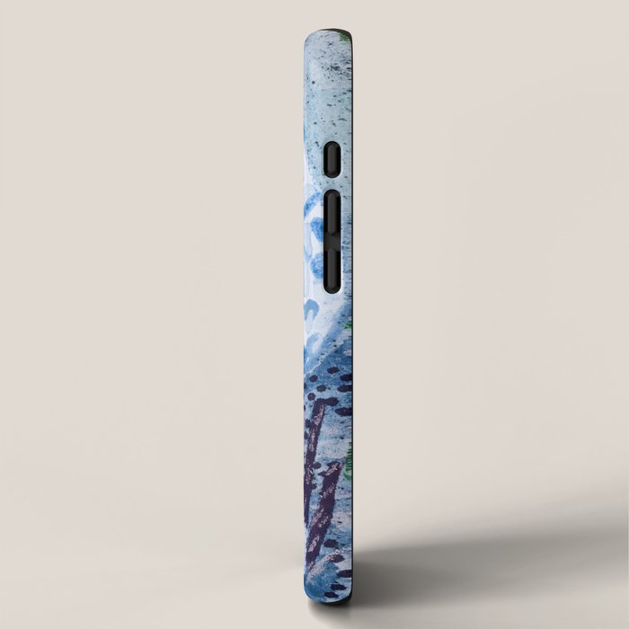 Little Morel Mushrooms in Blue Night iPhone Case Gallery Image 2
