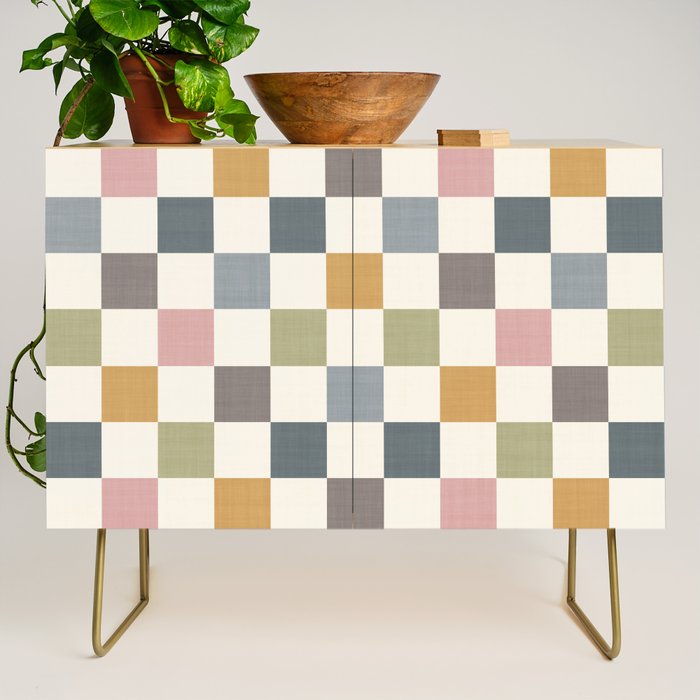 Retro Country Earthy Chequered board Credenza Gallery Image 1