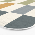 Retro Country Earthy Chequered board Bath Mat Gallery Image 3