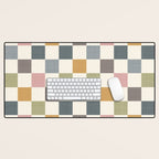 Retro Country Earthy Chequered board Desk Mat Gallery Image 1