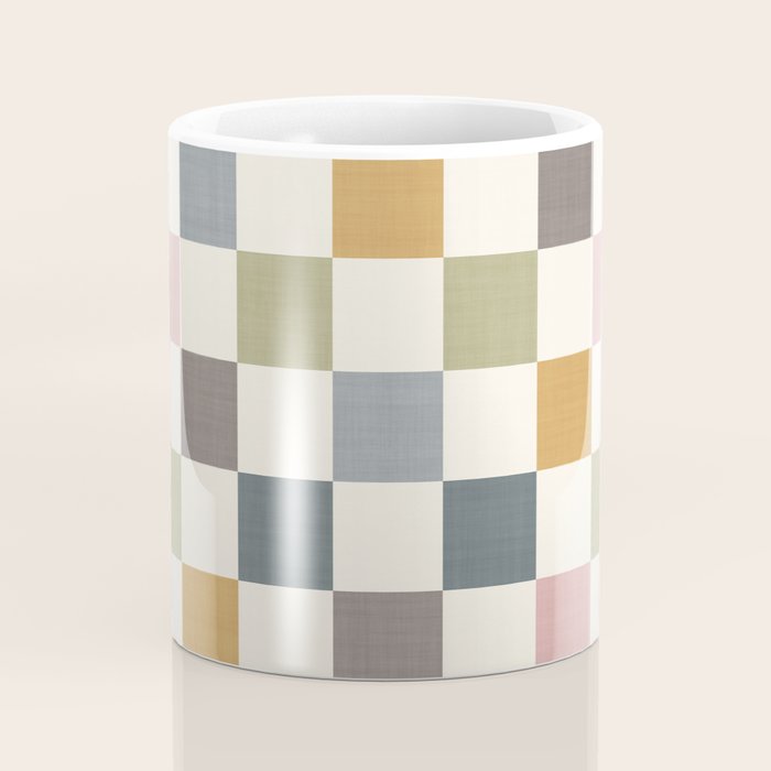 Retro Country Earthy Chequered board Coffee Mug Gallery Image 4