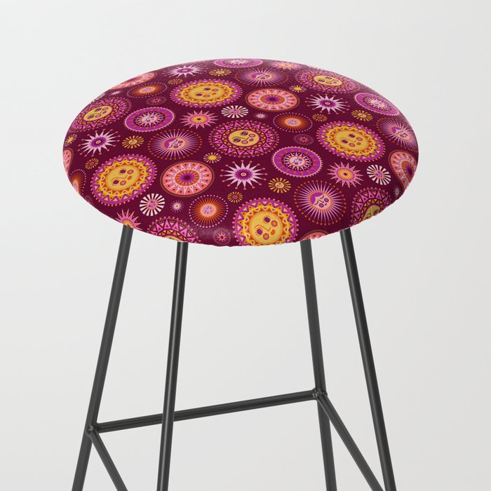 Here Comes the Sun - Pink and Magenta Stool Gallery Image 2